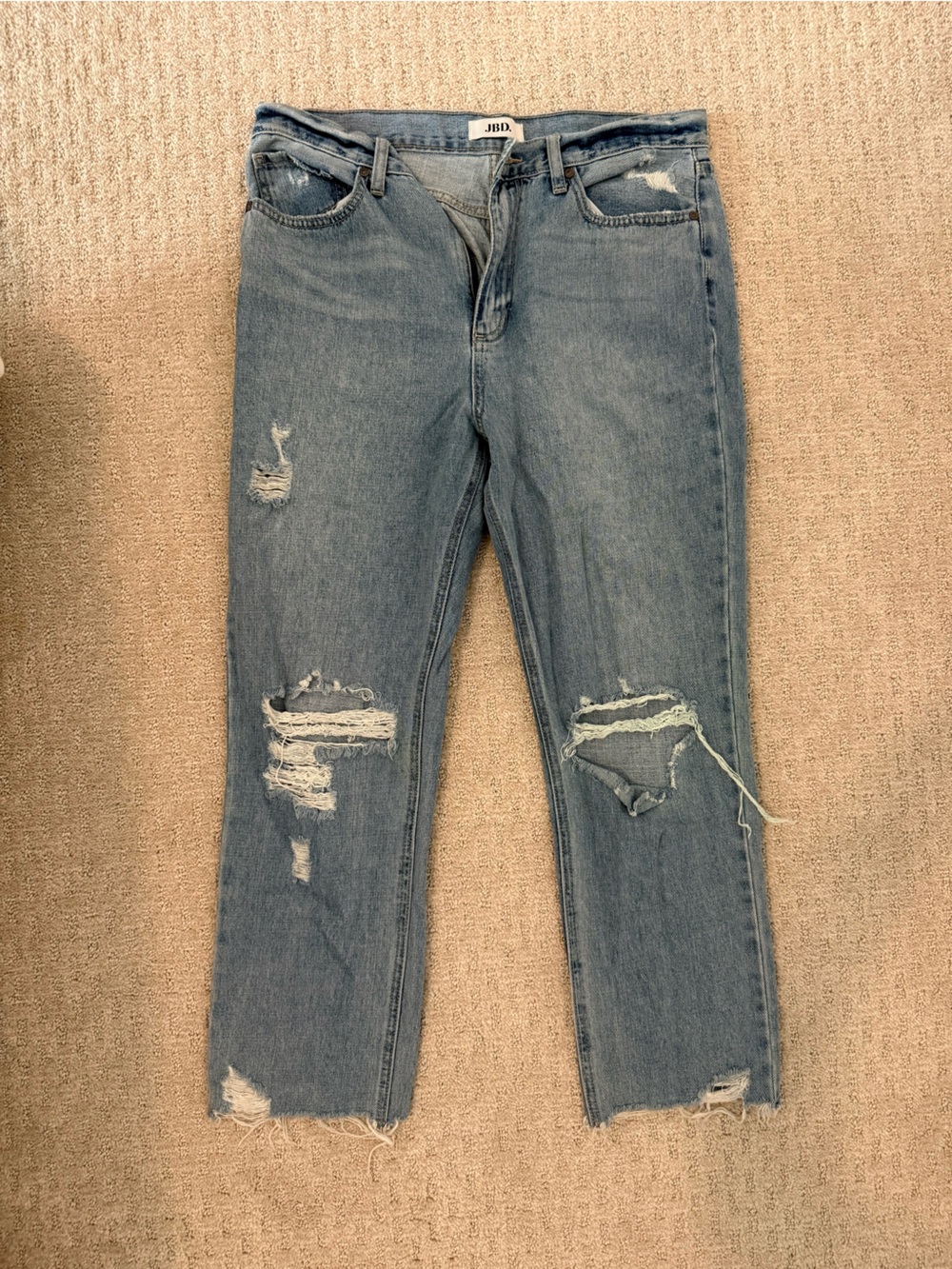Just Black Distressed Boyfriend Jeans